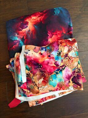 Custom print poly / spandex fleece - 2 yds each